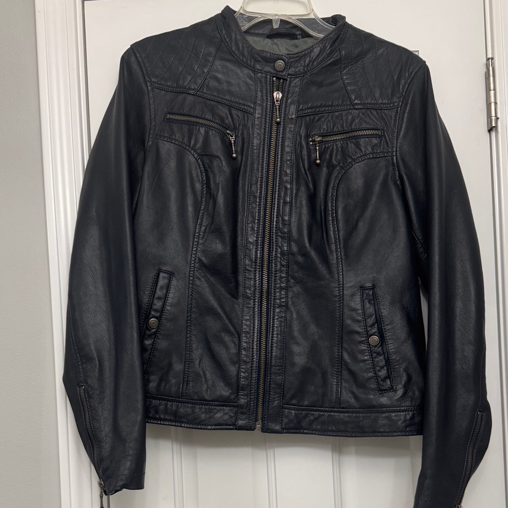Harley-Davidson Midnight Black Leather Jacket - Picture 5 of 7
